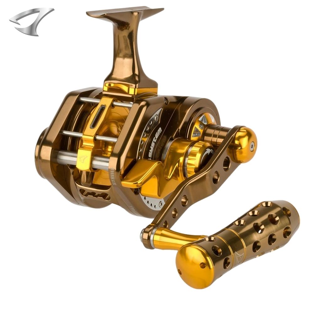 JIGGING MASTER Extreme Jigging Lefthanded Reel UNDERHEAD PE3 Brown/Gold