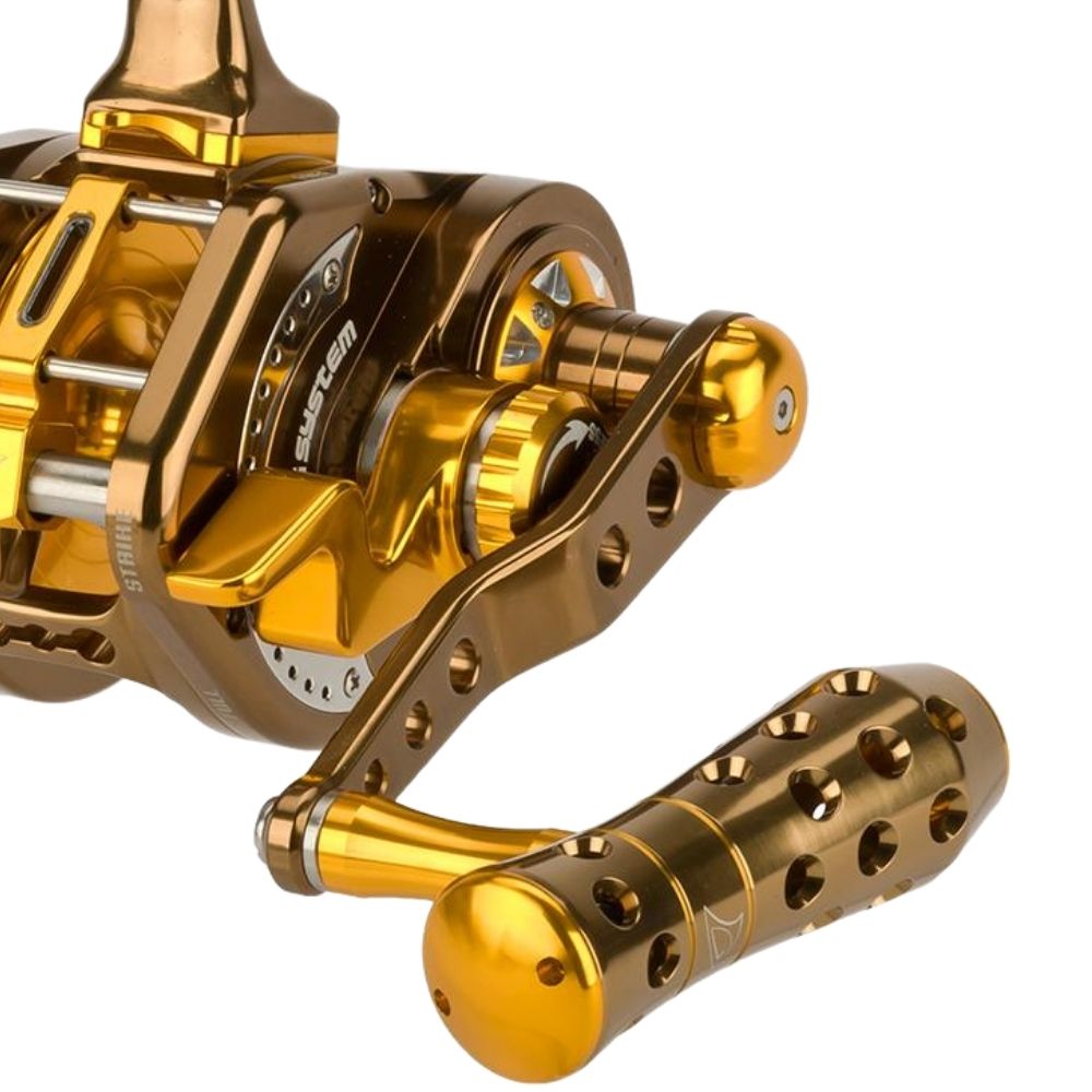 JIGGING MASTER Extreme Jigging Lefthanded Reel UNDERHEAD PE3 Brown/Gold - Image 5