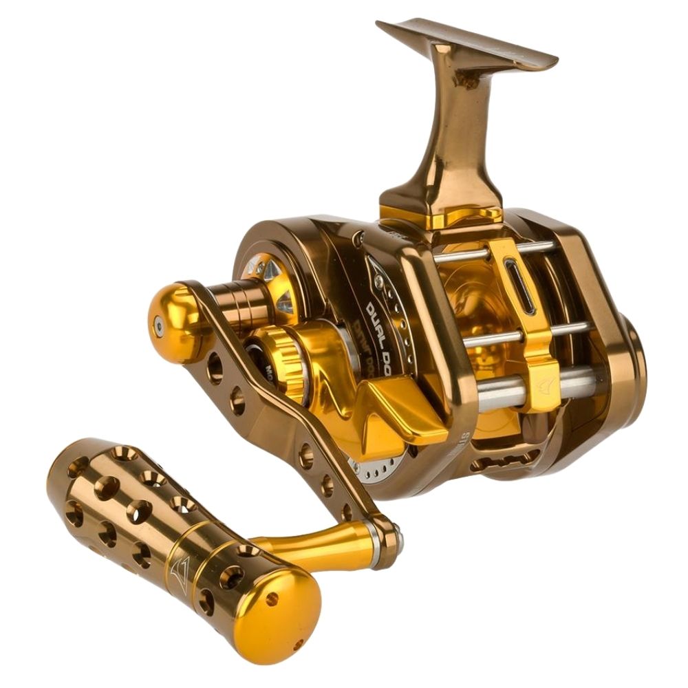 JIGGING MASTER Extreme Jigging Righthanded Reel UNDERHEAD PE5 Brown/Gold - Image 5