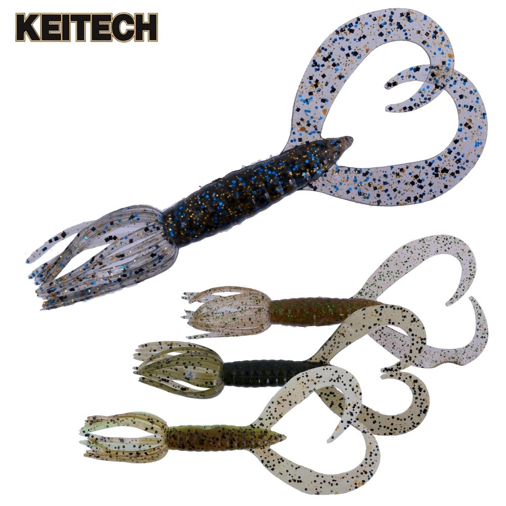 KEITECH Bass Fishing Scented Soft Bait Lure LITTLE SPIDER 3.0”