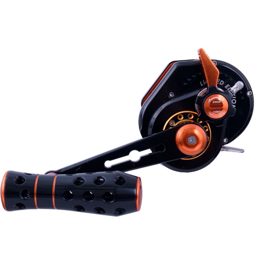 WIKI JIGGING Lefthanded Reel With Turbo Knob MASTER VIP Limited VS2000XH Black/Orange - Image 2