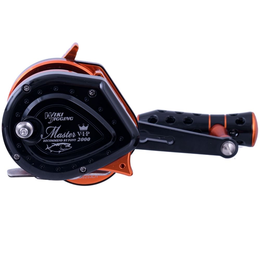 WIKI JIGGING Lefthanded Reel With Turbo Knob MASTER VIP Limited VS2000XH Black/Orange - Image 3