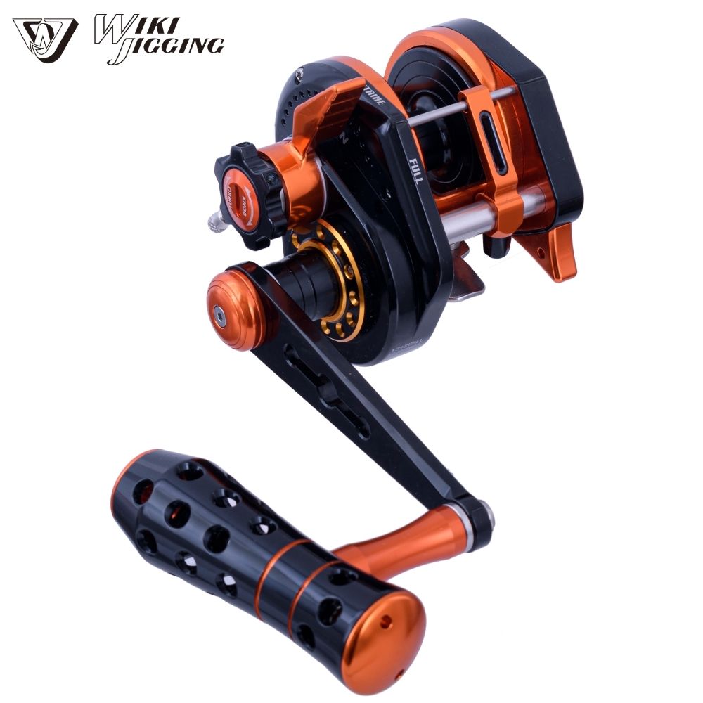 WIKI JIGGING Righthanded Reel With Turbo Knob MASTER VIP Limited VS1500XH Black/Orange