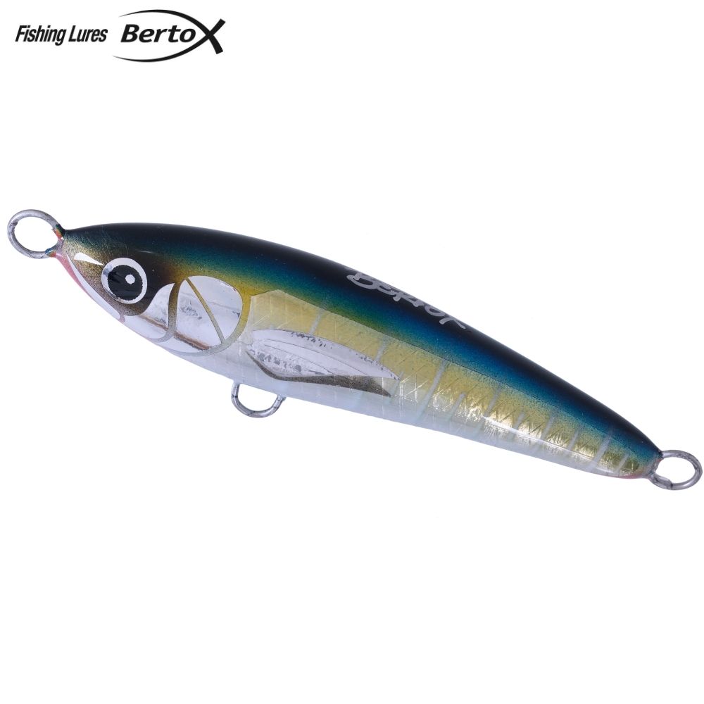 BERTOX Saltwater Handmade Wooden Sinking Stickbait Lure 10cm/30g Yellowfin
