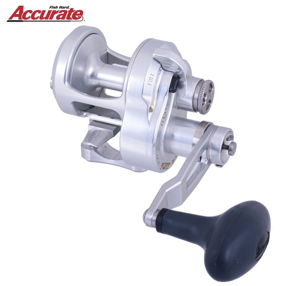 ACCURATE 2-Speed Baitcasting Lefthanded Reel BOSS FURY FX2-400L Silver