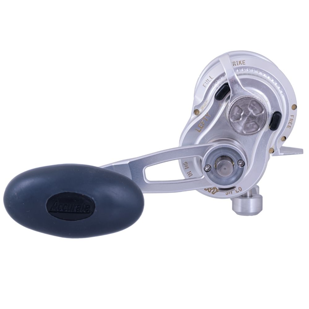 ACCURATE 2-Speed Baitcasting Lefthanded Reel BOSS FURY FX2-400L Silver - Image 5