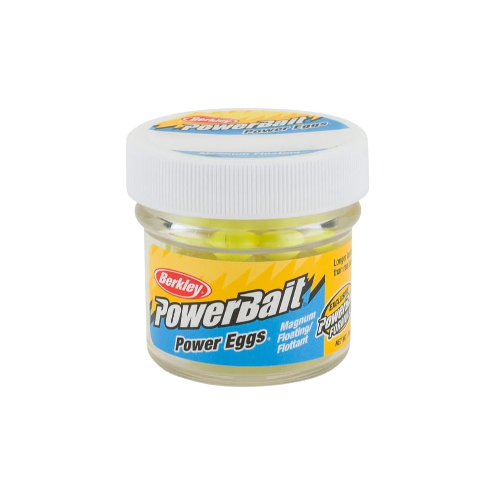 BERKLEY PowerBait Magnum Floating Clear Power Eggs - Clear Silver-Fl. Yellow - Image 2