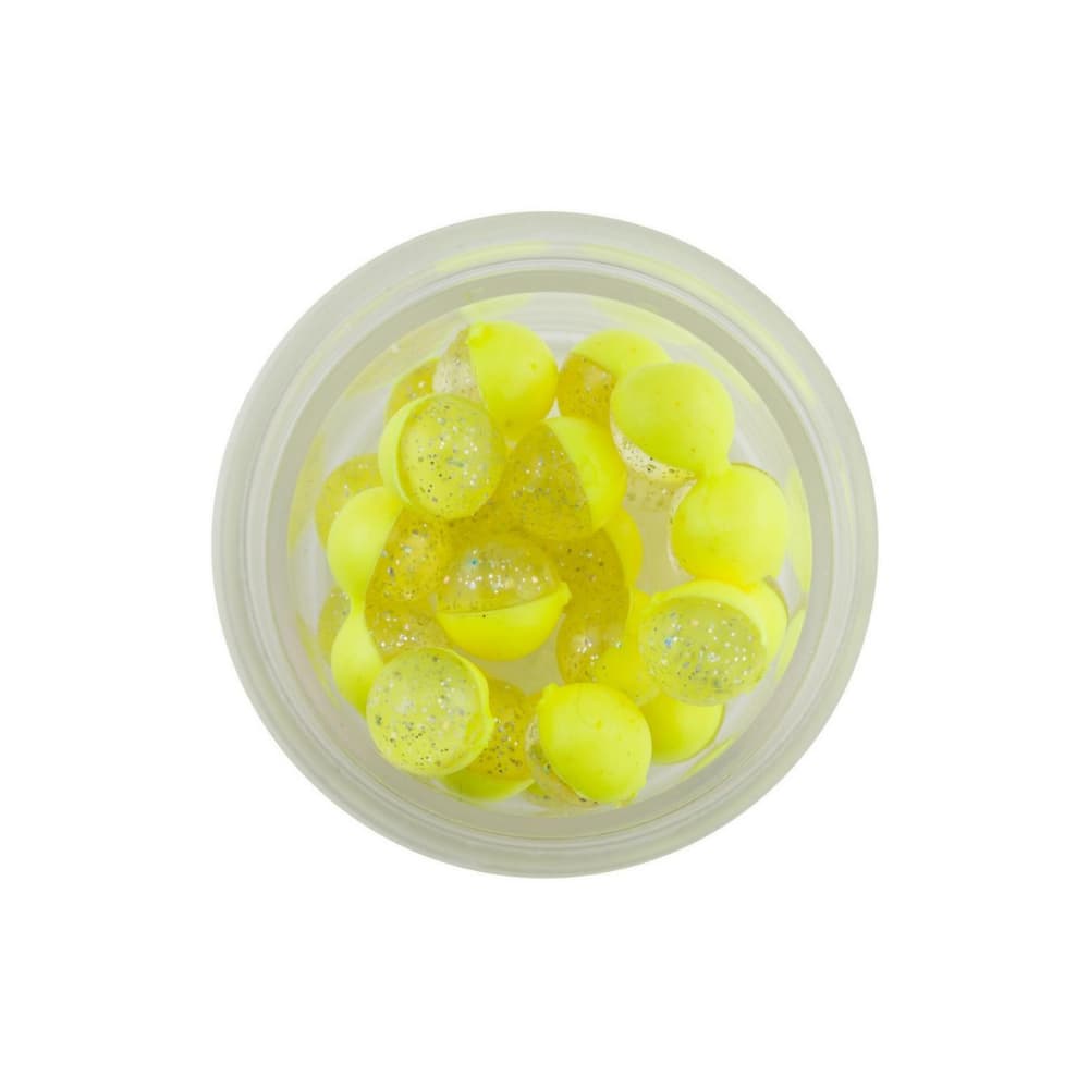BERKLEY PowerBait Magnum Floating Clear Power Eggs - Clear Silver-Fl. Yellow - Image 3