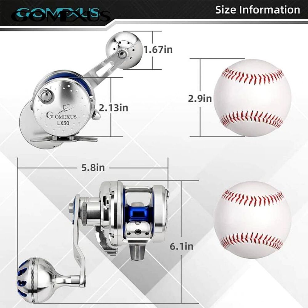 GOMEXUS Saltwater Lightweight Righthanded Hi-Speed Jigging Reel LX50 - Image 10