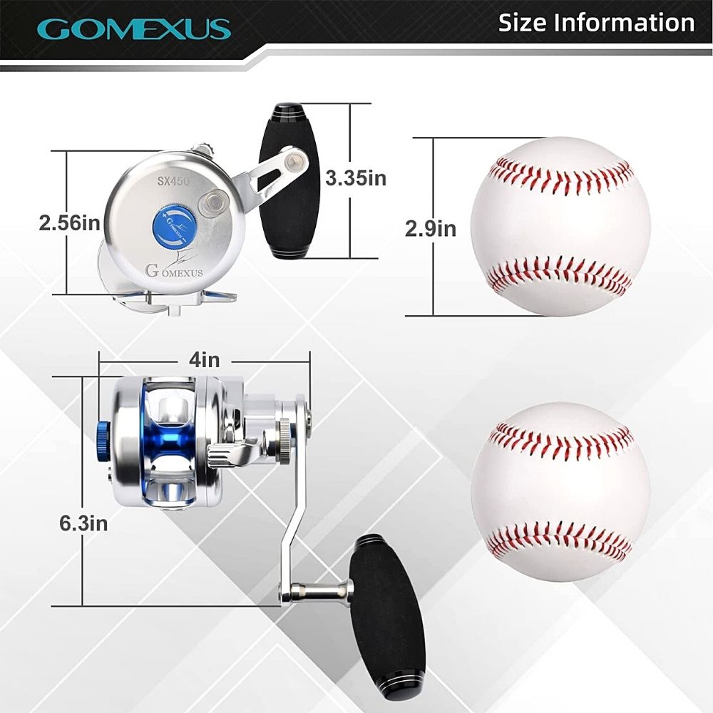 GOMEXUS Saltwater Slow Jigging Righthanded Reel SX450 - Image 9