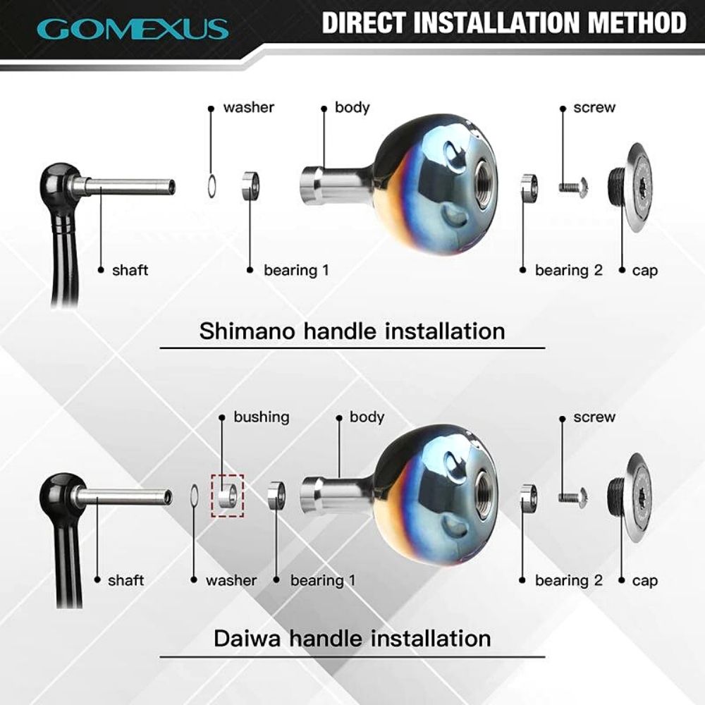 GOMEXUS Fishing Reel Custom Part Titanium Power Knob GALAXY TA38 - Image 8