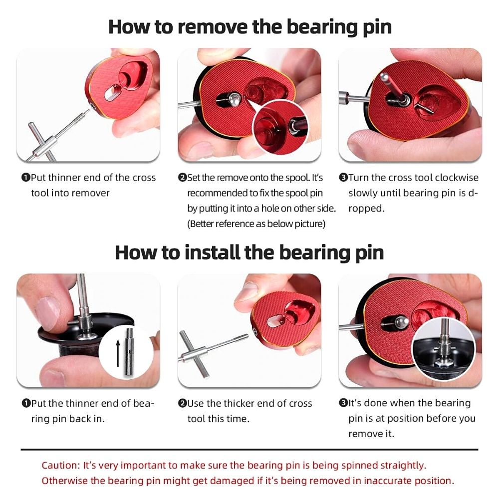 GOMEXUS Fishing Reel’s Stainless Steel Tool SPOOL BEARINGS REMOVER - Image 5