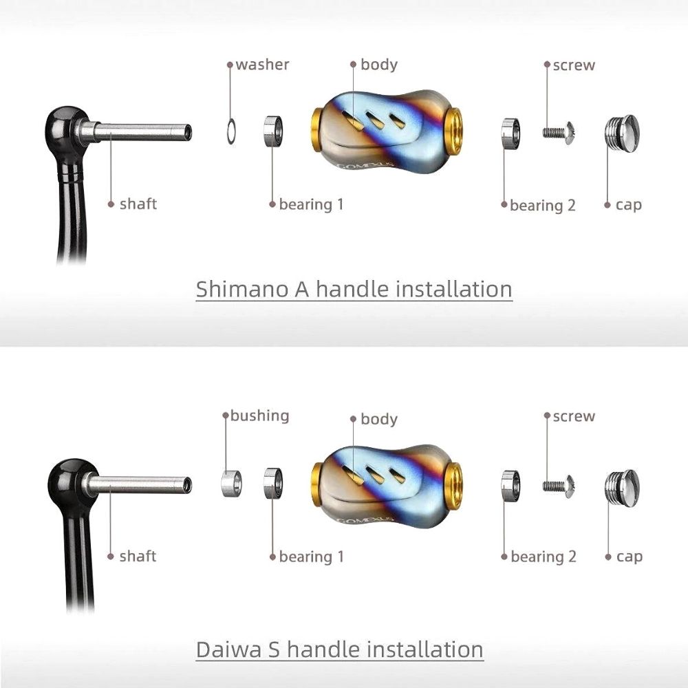 GOMEXUS Fishing Reel Handle Power Titanium Knob GALAXY T22 - Image 10