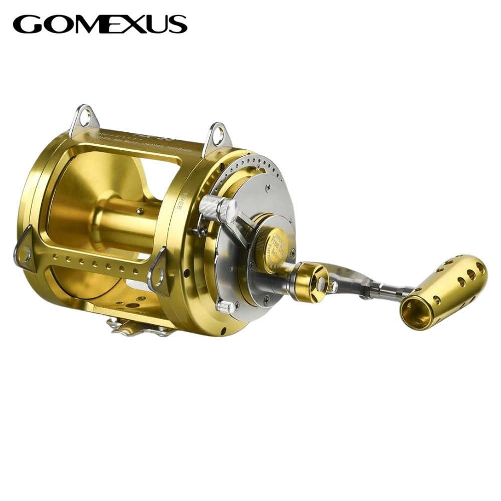 GOMEXUS Offshore Fishing Conventional 2-Speed Reel 80W-HX80-GD