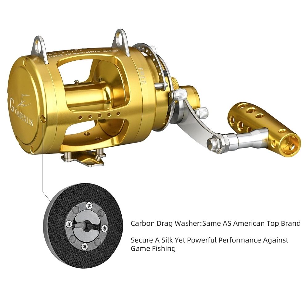 GOMEXUS Offshore Fishing Conventional 2-Speed Reel 80W-HX80-GD - Image 5