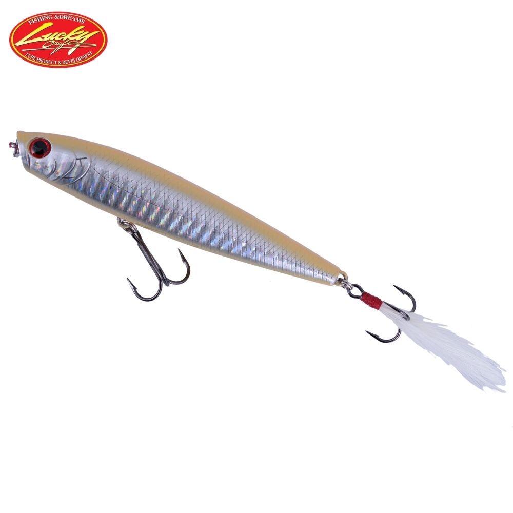 LUCKY CRAFT Topwater Fishing Floating Lure GUNFISH 95F – Bone Shad