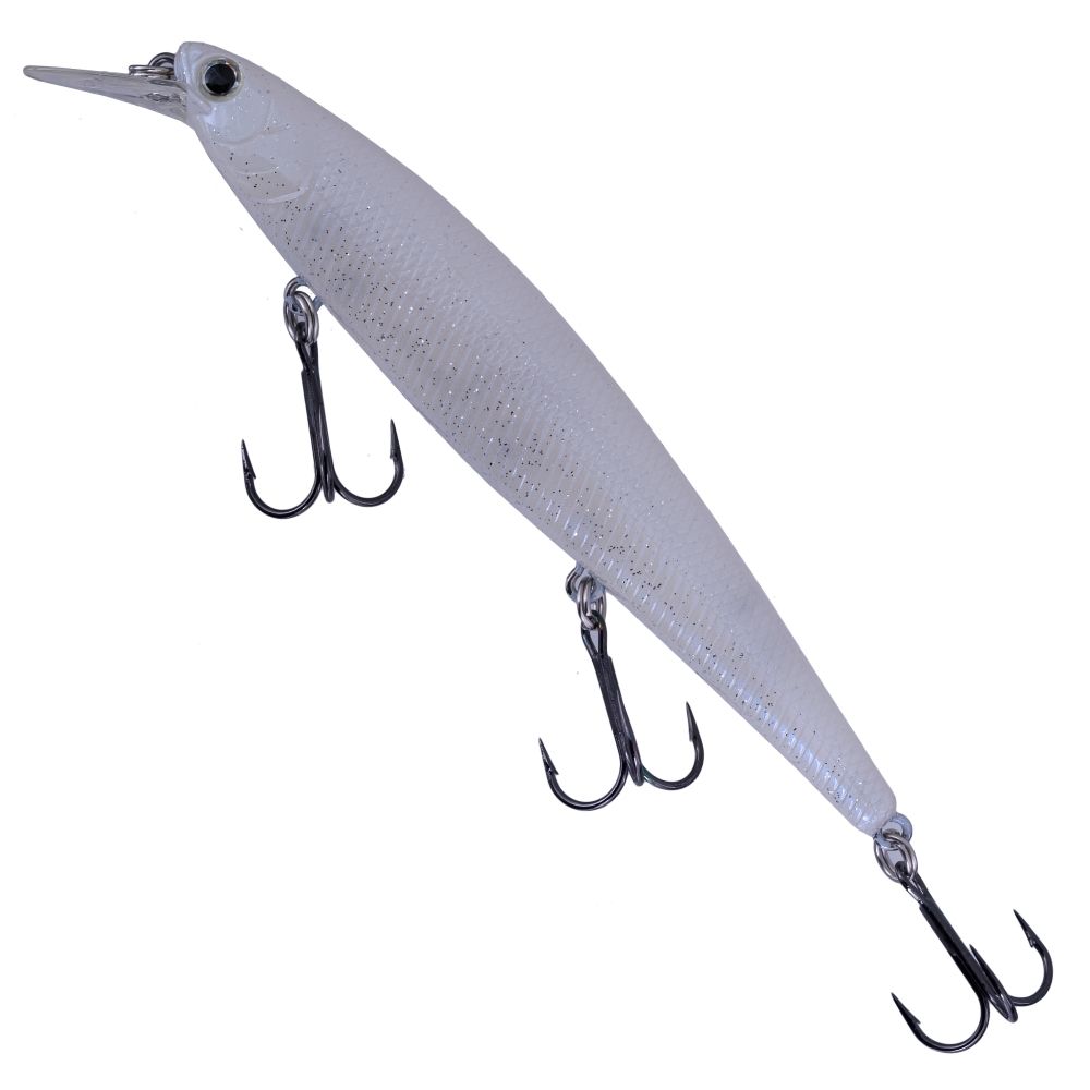 LUCKY CRAFT Jerk Minnow Lure SLENDER POINTER 112MR – Pearl Flake White - Image 2
