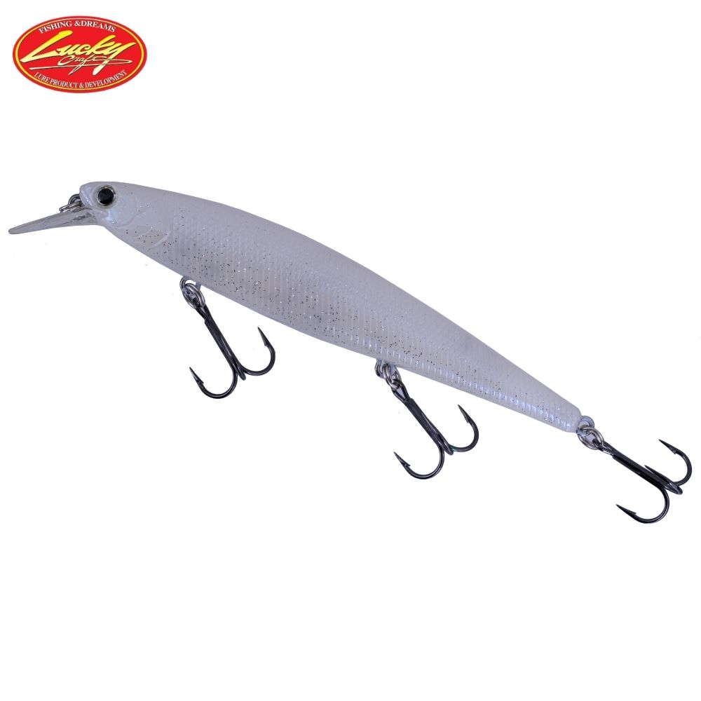 LUCKY CRAFT Jerk Minnow Lure SLENDER POINTER 112MR – Pearl Flake White