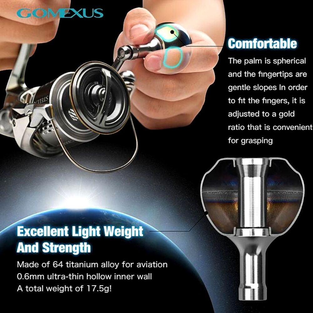 GOMEXUS Fishing Reel Custom Part Titanium Power Knob Galaxy TB41 - Image 3