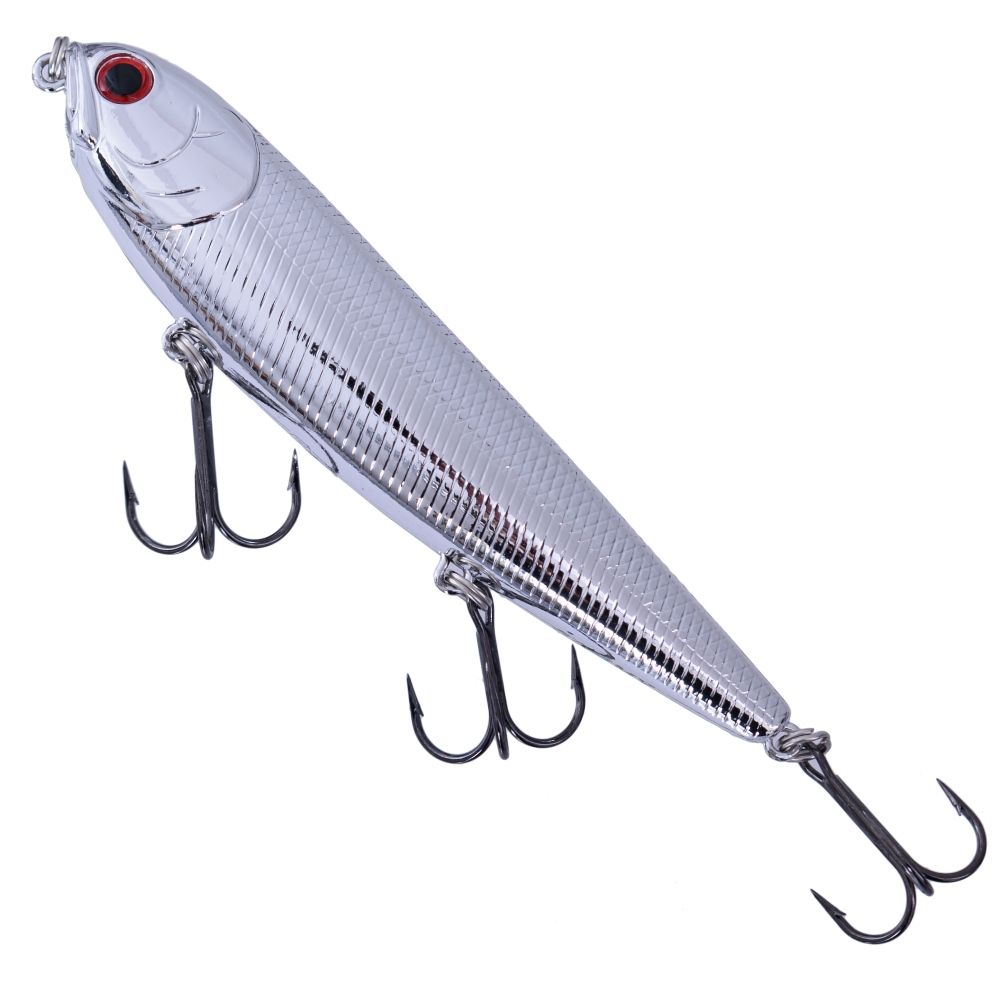 LUCKY CRAFT Topwater Floating Walk The Dog Lure SAMMY 105 Chrome - Image 2