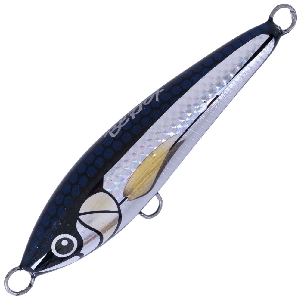 BERTOX Saltwater Handmade Wooden Sinking Stickbait Lure 10cm/30g Black Foil - Image 2