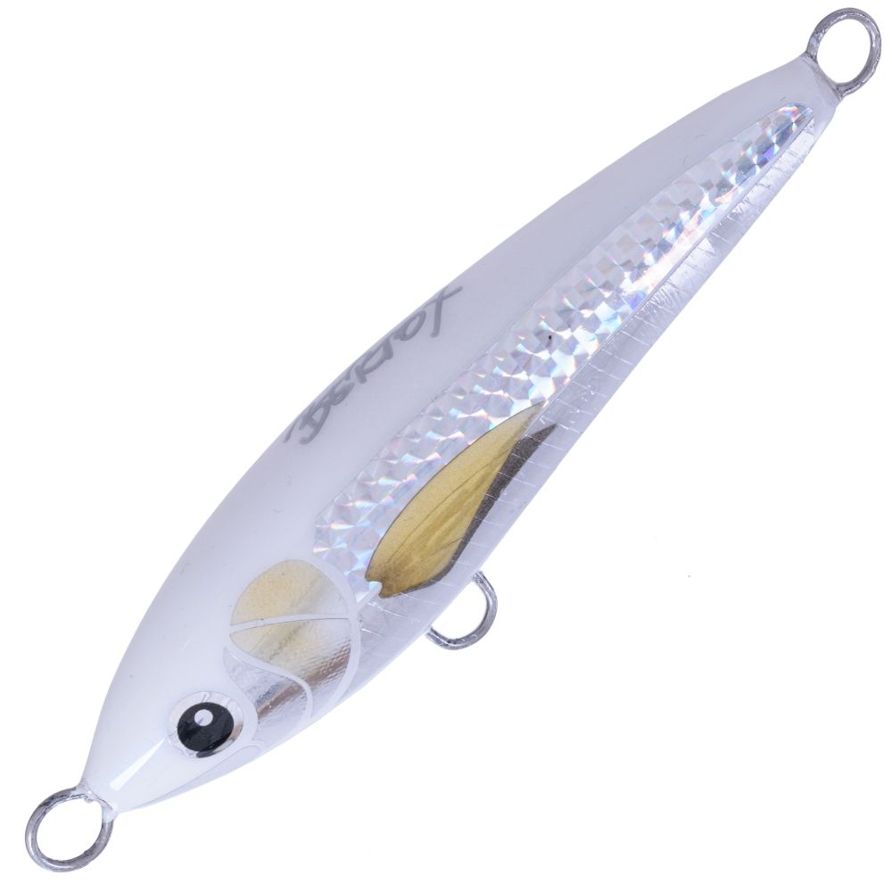 BERTOX Saltwater Handmade Wooden Sinking Stickbait Lure 10cm/40g White Foil - Image 2