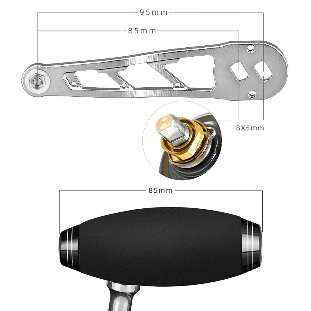 GOMEXUS Jigging Reels Aluminium Power Handle LMD95TNTE85SR Alu - Image 4