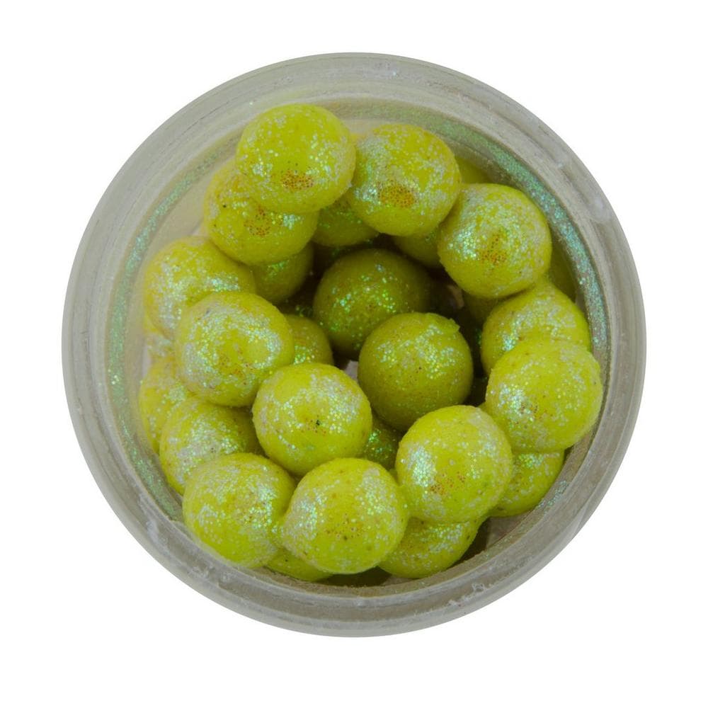 BERKLEY PowerBait Power SPARKLE EGGS Floating Magnum Chartreuse With Scales - Image 3