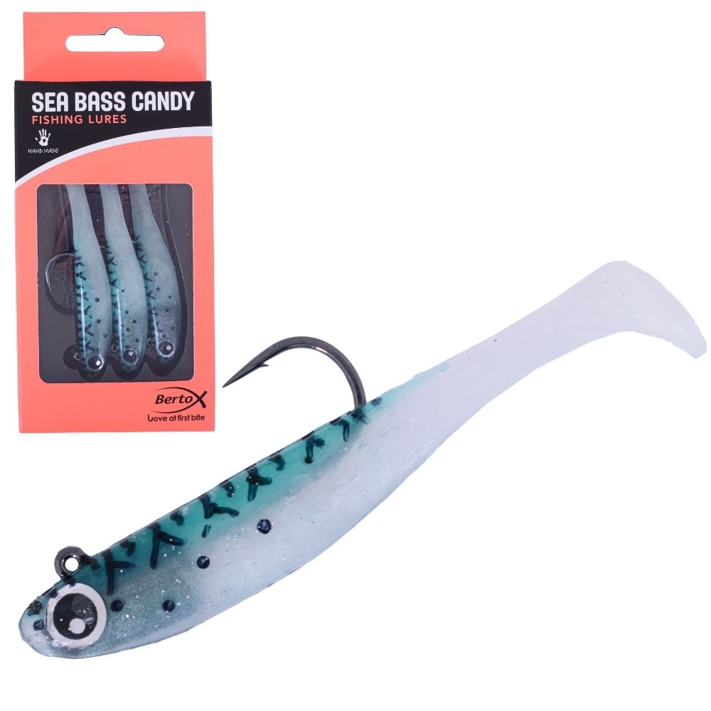 BERTOX Handmade Soft Shad Lure SEA BASS CANDY 90mm/14g #09