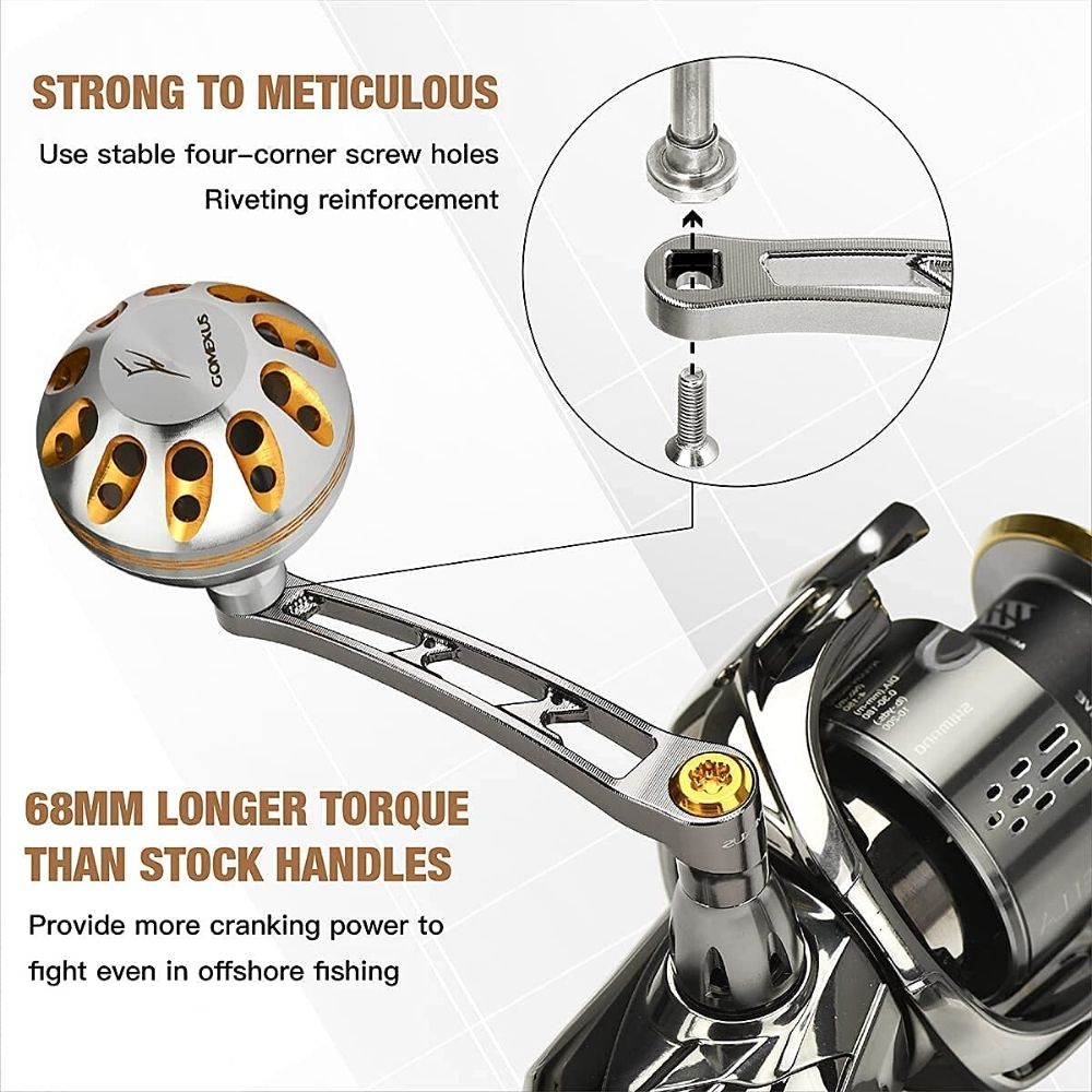 GOMEXUS Jigging Power Handle For DAIWA Spinning Reels HUNTER LYD70A38 - Image 6
