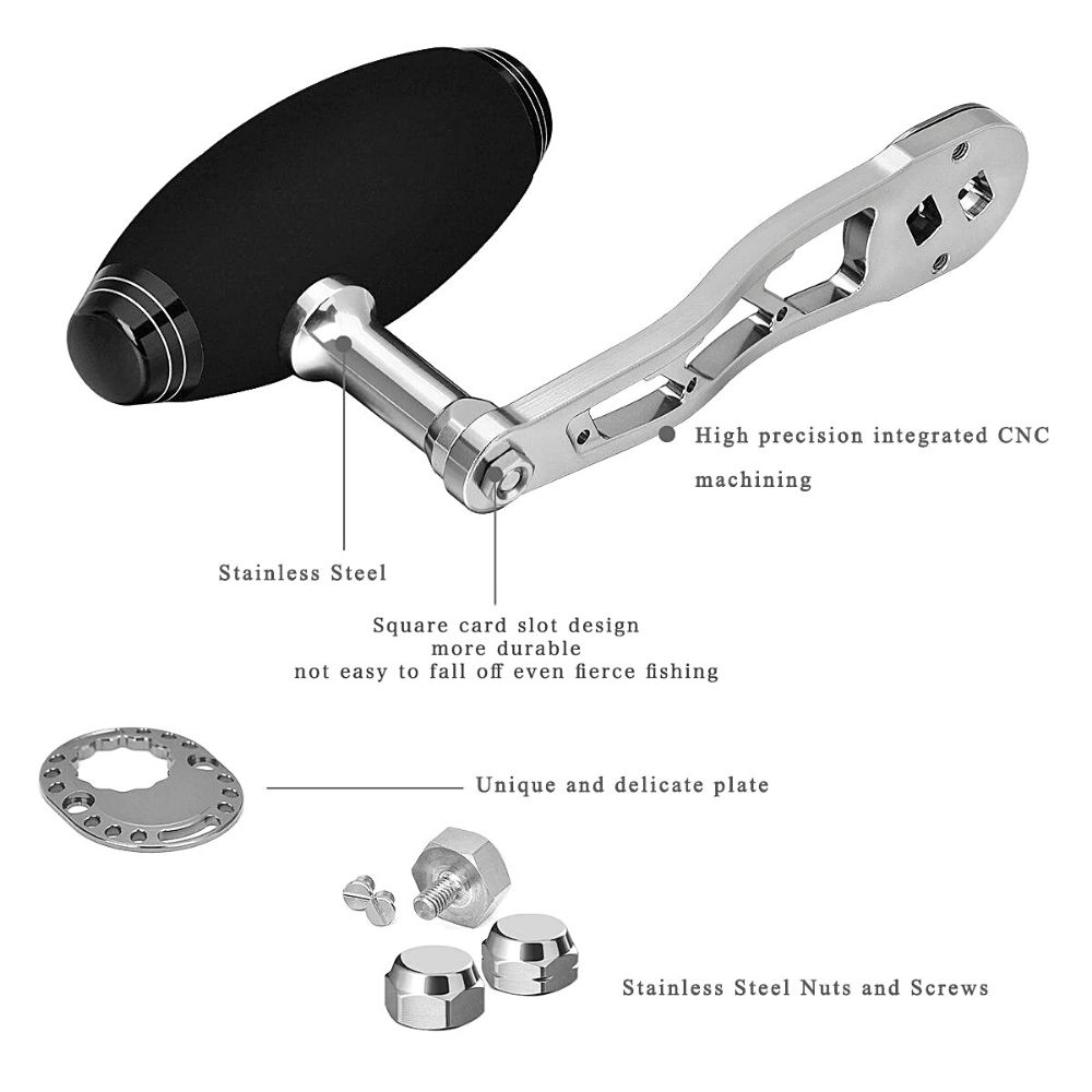 GOMEXUS Jigging Reels Aluminium Power Handle LMD95TNTE85SR Black/Silver - Image 3
