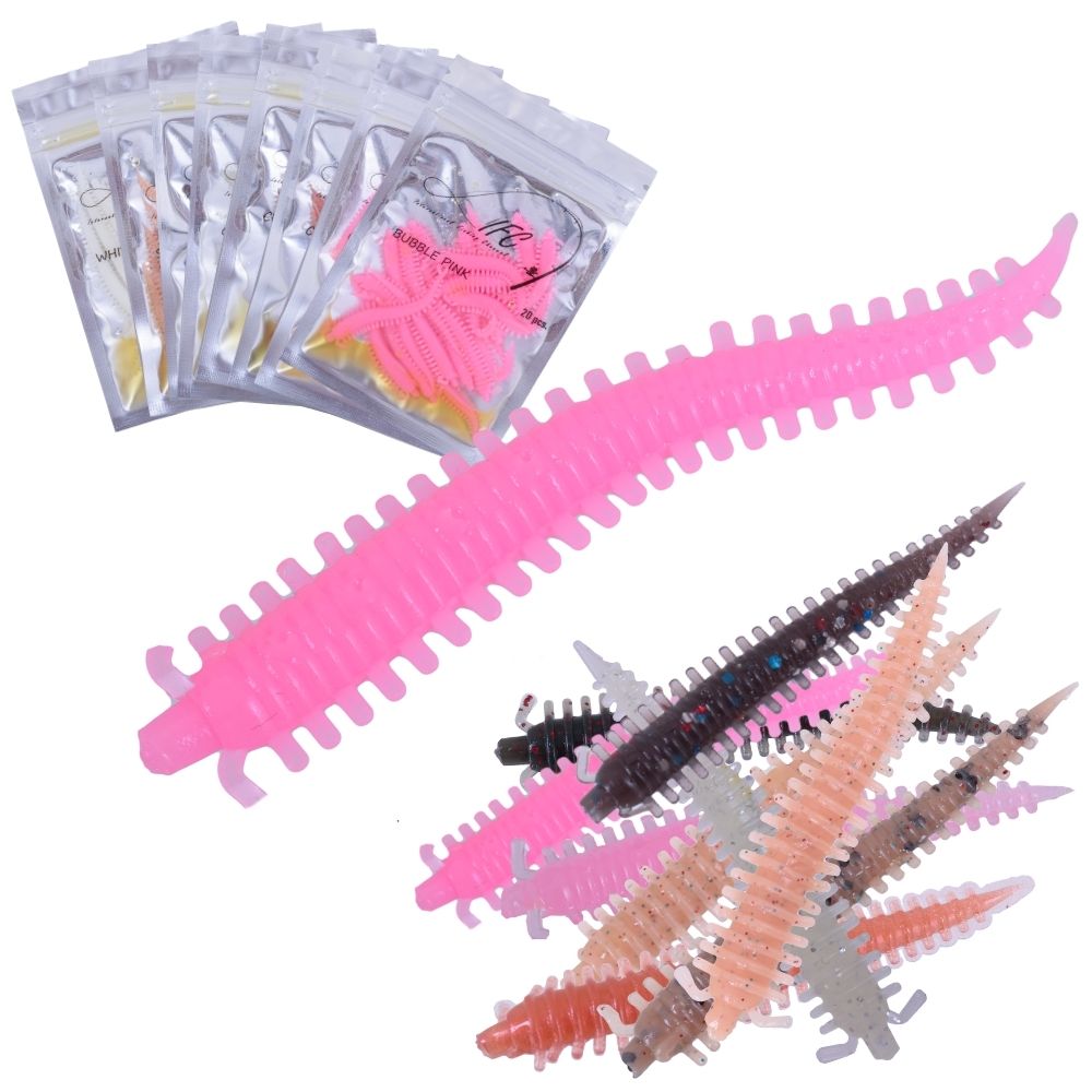 IFC Ultra Light Fishing Scented Soft Bait Lure SANDWORM 53mm/20pcs