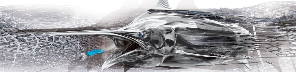 MGI Custom Marine Graphics Boat Wrap Design BLACK GHOST
