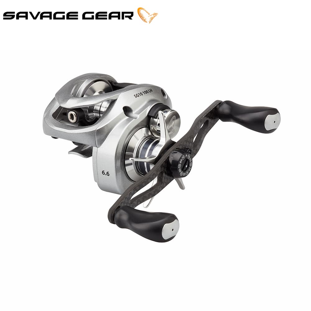 SAVAGE GEAR Low Profile Baitcasting Lefthanded Reel SG10 100LH 6.6:1