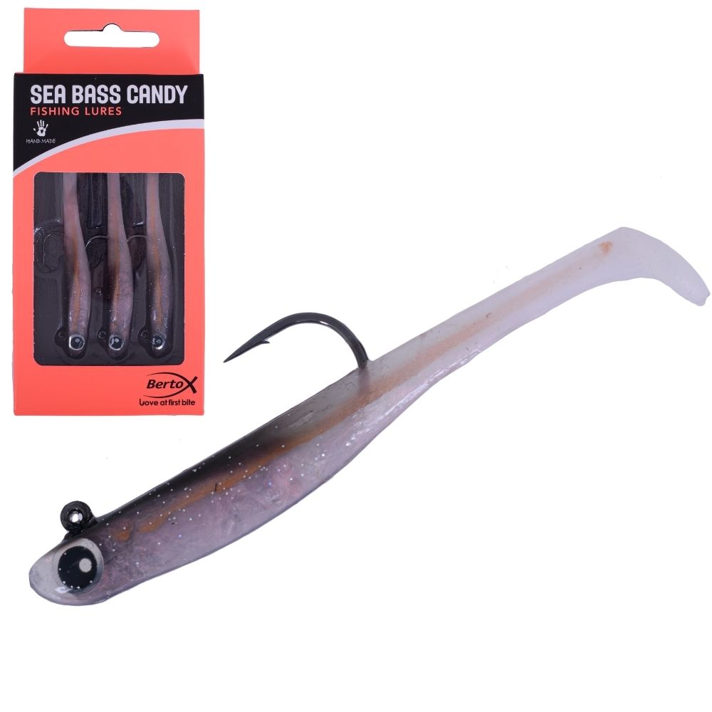 BERTOX Handmade Soft Shad Lure SEA BASS CANDY 90mm/11g #10