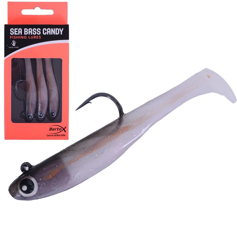 BERTOX Handmade Soft Shad Lure SEA BASS CANDY 90mm/14g #10