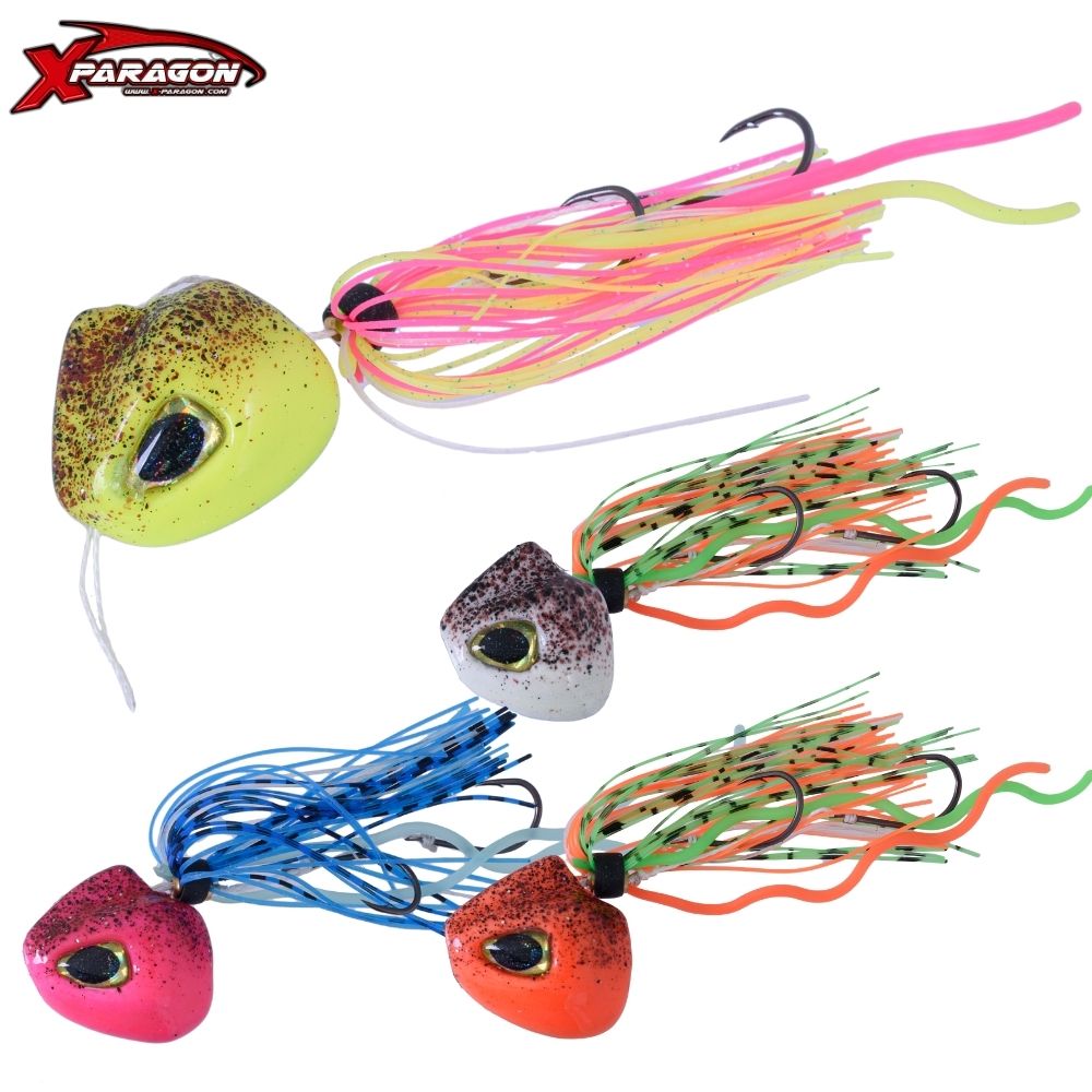X-PARAGON Rubber Jigging Lure UV-Neon Natura DRACARYS Set 75g