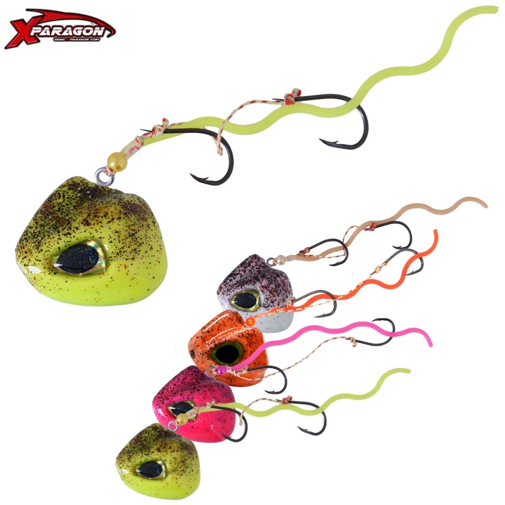 X-PARAGON Rubber Jigging Lure UV-Neon Slider DRACARYS TENYA 75g