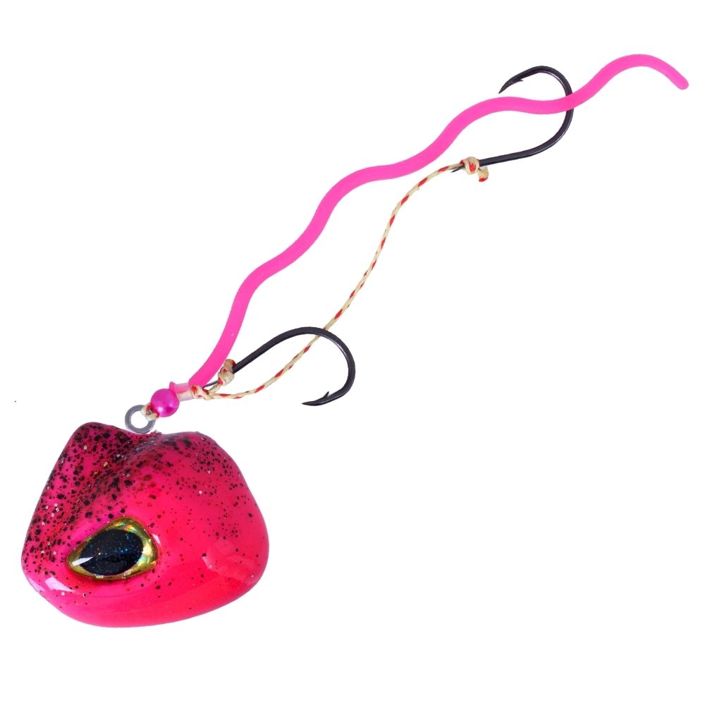 X-PARAGON Rubber Jigging Lure UV-Neon Slider DRACARYS TENYA 75g - Image 3