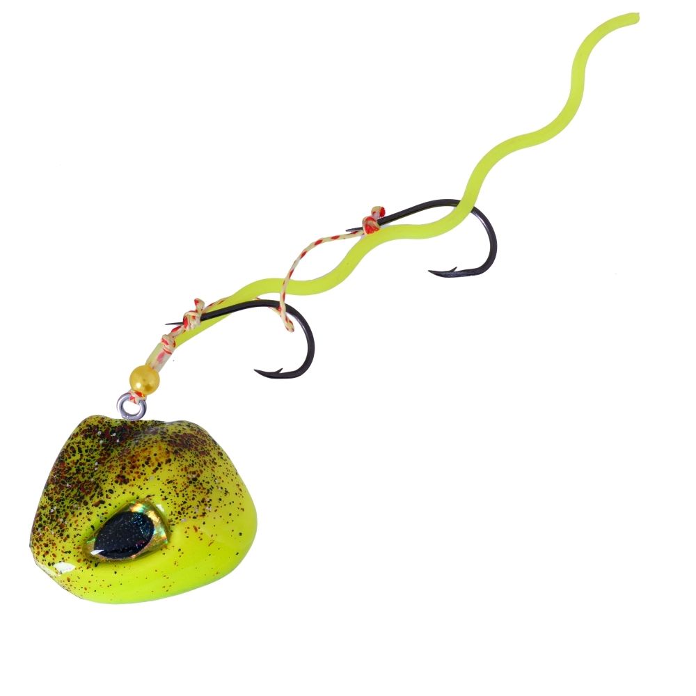 X-PARAGON Rubber Jigging Lure UV-Neon Slider DRACARYS TENYA 75g - Image 5