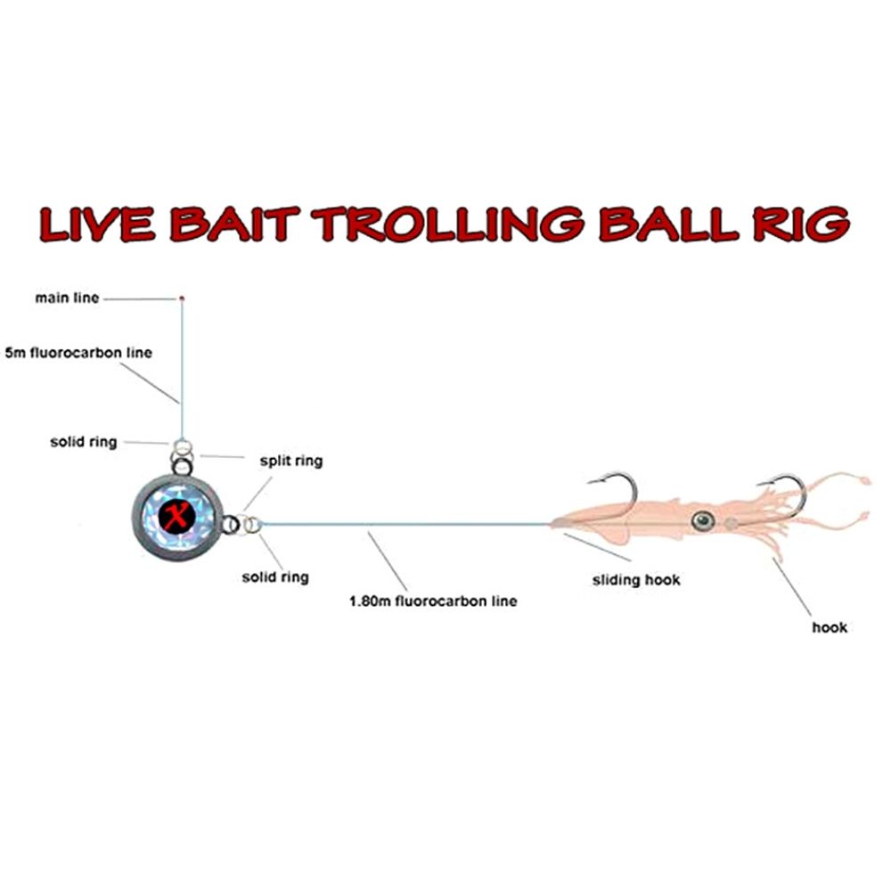 X-PARAGON Saltwater Trolling Ball Head Lure BOTTOM HYDRO Natura Glow 100g - Image 3