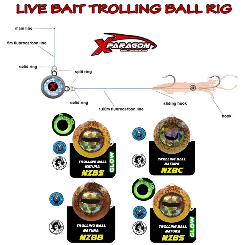 X-PARAGON Saltwater Bottom Bait Trolling Lure BOTTOM BALL Natura 180g - Image 7