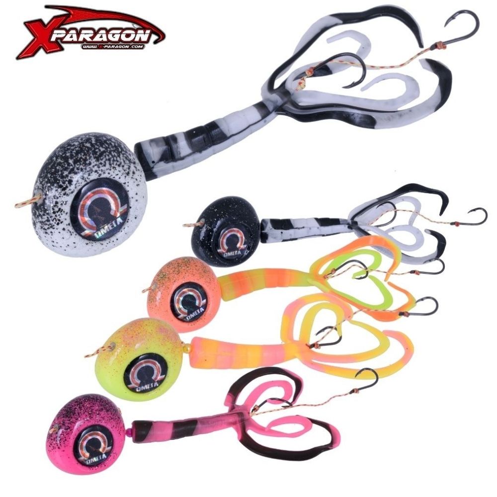 X-PARAGON Rubber Jigging Tai Kabura Lure OMEGA SLIDER Set 250g