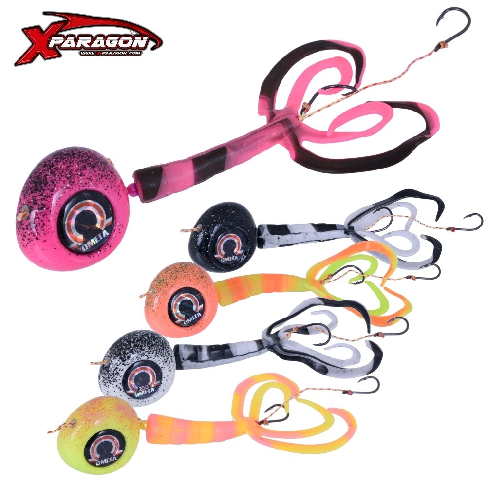 X-PARAGON Rubber Jigging Tai Kabura Lure OMEGA SLIDER Set 80g