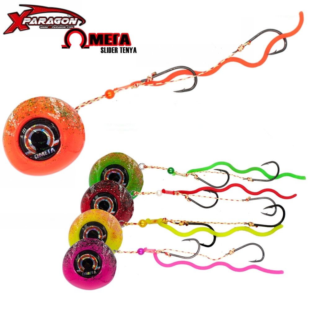 X-PARAGON Rubber Jigging Lure OMEGA Tenya Slider Set 100g