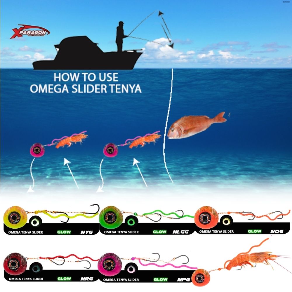X-PARAGON Rubber Jigging Lure OMEGA Tenya Slider Set 100g - Image 3