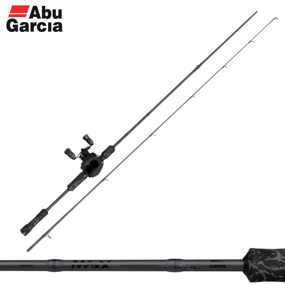 ABU GARCIA Low Profile Lefthanded Baitcasting Combo MAX X BLACK OPS 662M 10-40G