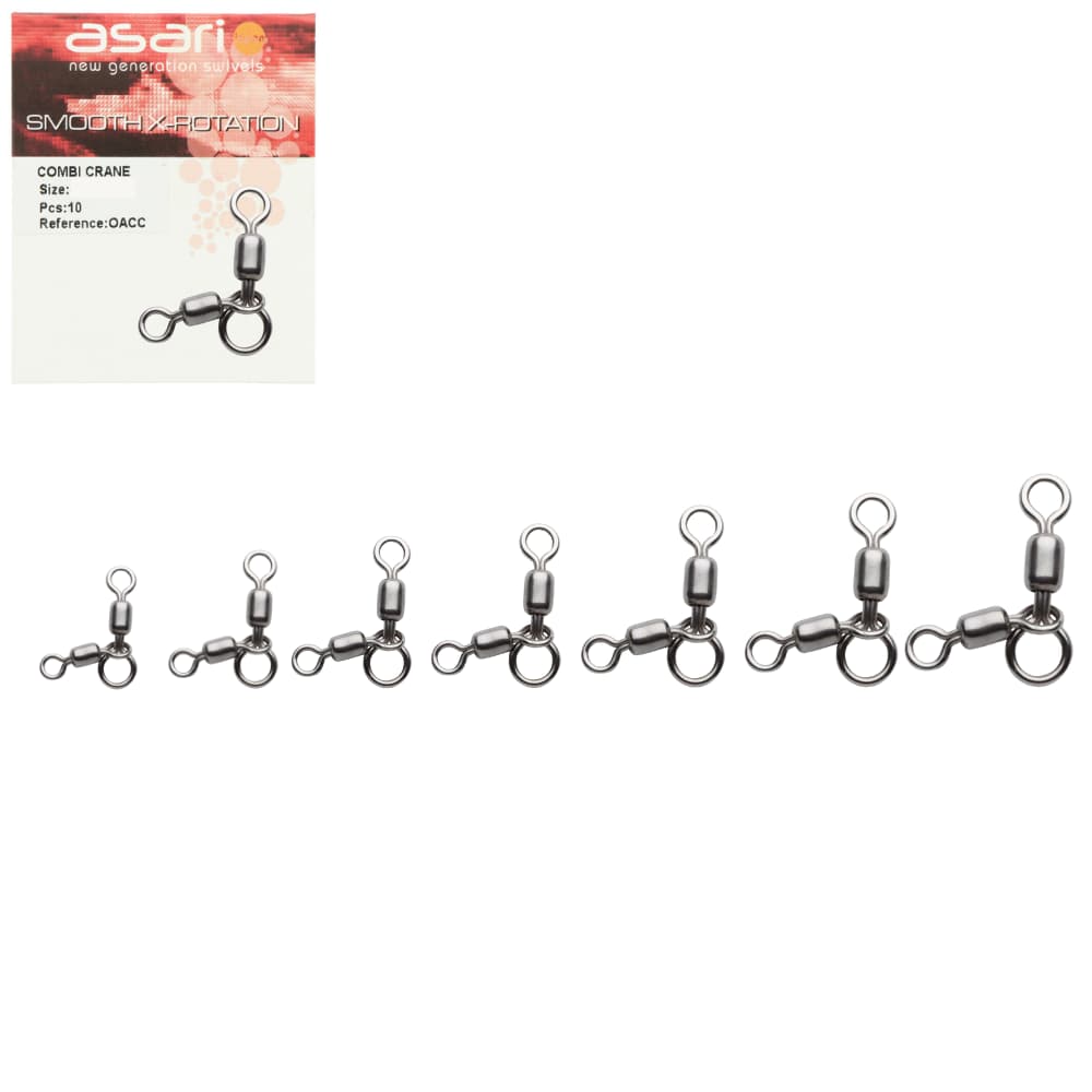 ASARI Fishing Rolling Double Swivel COMBI CRANE