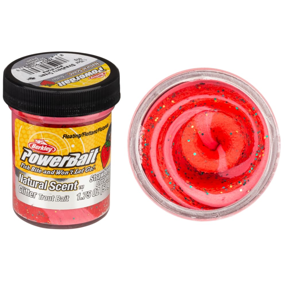 BERKLEY PowerBait Trout Bait Fruites NEW Formula DOUGH 1.75oz/50g Strawberry Dream