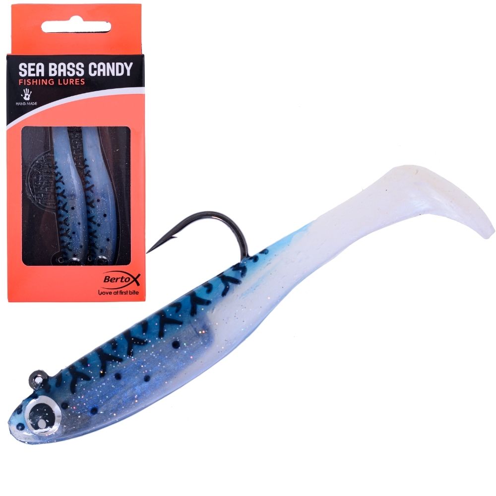 BERTOX Handmade Soft Shad Lure SEA BASS CANDY 11cm/18g #09